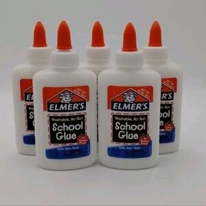 Elmer's Washable No Run School Glue 4oz. Lot Of 5